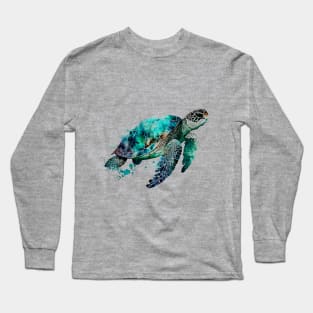 Watercolour Sea Turtle. Long Sleeve T-Shirt